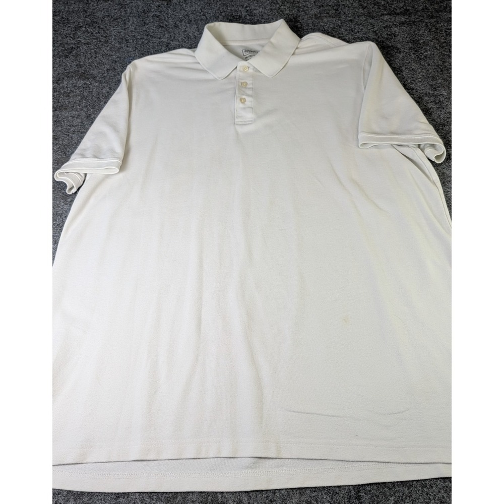 Foundry Supply Polo Shirt Mens 3XLT Tall Casual Knit White EUC